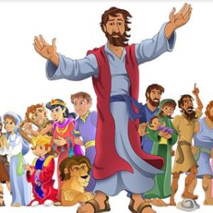 Imagen de portada del videojuego educativo: Personajes de la Biblia , de la temática Religión