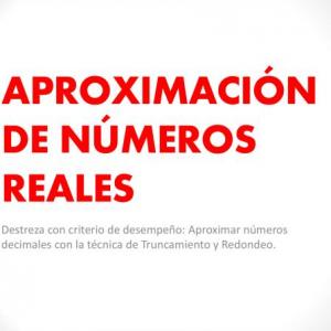 Imagen de portada del videojuego educativo: Aproximación de números reales a decimales., de la temática Matemáticas
