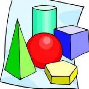 Imagen de portada del videojuego educativo: Cuerpos Geométricos, de la temática Matemáticas