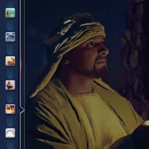 Imagen de portada del videojuego educativo: 2023-1T-L5 Un visitante nocturno, de la temática Religión