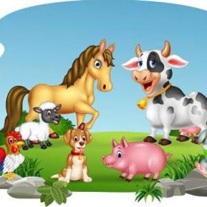 Imagen de portada del videojuego educativo: Animales de la granja, de la temática Ciencias