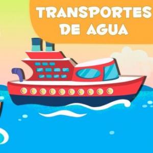 Imagen de portada del videojuego educativo: Memorice de los medios de transportes acuáticos , de la temática Lengua