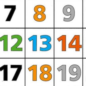 Imagen de portada del videojuego educativo:  Juego de los números del 10 al 20, de la temática Matemáticas