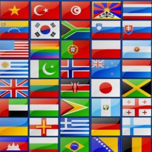 Imagen de portada del videojuego educativo: Memorama de banderas , de la temática Geografía