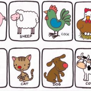 Juego de memoria de los animales domésticos