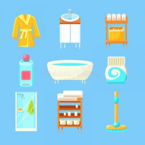 Imagen de portada del videojuego educativo: Bathroom items, de la temática Idiomas