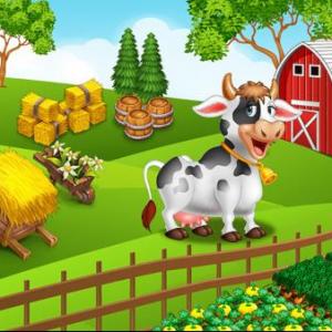 Imagen de portada del videojuego educativo: FARM ANIMALS, de la temática Lengua