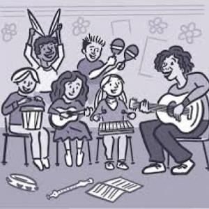 Imagen de portada del videojuego educativo: Adivina las palabras conocidas en la música , de la temática Música
