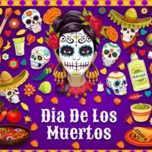 Imagen de portada del videojuego educativo: Dia de muertos , de la temática Costumbres