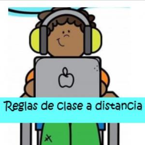 Imagen de portada del videojuego educativo: Reglas de clase a distancia, de la temática Actualidad
