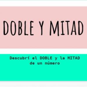 Imagen de portada del videojuego educativo: El Doble y la Mitad , de la temática Matemáticas