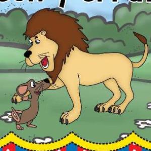 Imagen de portada del videojuego educativo: comprensión lectora de la fábula: El león y el ratón , de la temática Literatura
