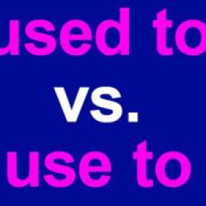 Vocabulary and the use of "used to"