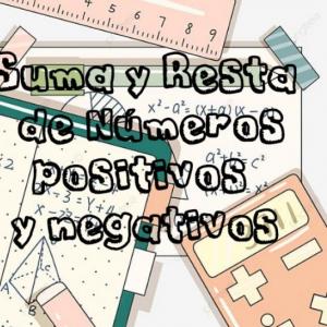 Imagen de portada del videojuego educativo: Suma y resta de números positivos y negativos, de la temática Matemáticas