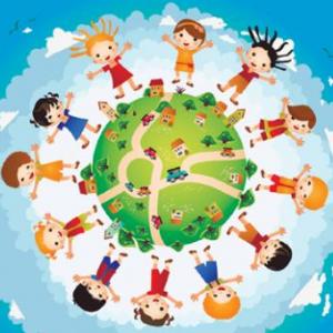 Imagen de portada del videojuego educativo: Trivias Becario - Convención de los NNA, de la temática Sociales