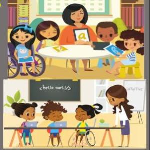 Imagen de portada del videojuego educativo: Carrera por la inclusión, de la temática Humanidades