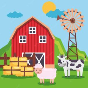 Imagen de portada del videojuego educativo: ANIMALES DE LA GRANJA EN INGLES, de la temática Idiomas