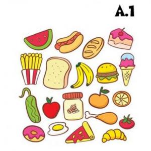 Imagen de portada del videojuego educativo: Les aliments (A.1), de la temática Idiomas