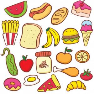 Imagen de portada del videojuego educativo: Los alimentos, de la temática Alimentación