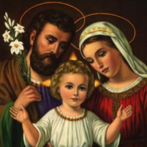Imagen de portada del videojuego educativo: Relaciona los miembros de la familia de Jesús con los de una familia actual, de la temática Religión