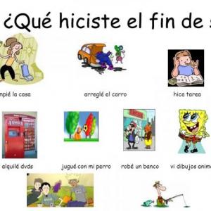Verbos. Reglas ortográficas. Oraciones.