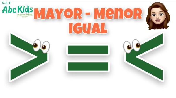 Imagen de portada del videojuego educativo: ACTIVIDADES DE MAYOR, MENOR E IGUAL, de la temática Matemáticas