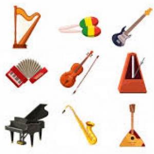 Imagen de portada del videojuego educativo: Familias de instrumentos y Rítmica, de la temática Música