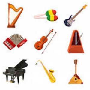 Imagen de portada del videojuego educativo: Instrumentos Musicales, de la temática Música