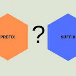 Suffixes and prefixes