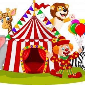 Imagen de portada del videojuego educativo: ¡Bienvenidos al circo!, de la temática Lengua