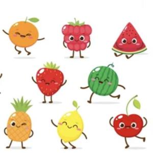 Imagen de portada del videojuego educativo: ADJETIVOS PARA FRUTAS, de la temática Idiomas