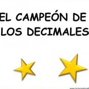 OCA DE NÚMEROS DECIMALES