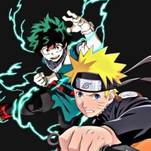 Imagen de portada del videojuego educativo: ¿Cuanto sabes de Naruto y My Hero Academia? , de la temática Historia