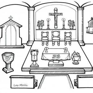 Imagen de portada del videojuego educativo: PARTES DEL TEMPLO CRISTIANO, de la temática Religión
