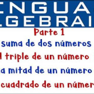 Lenguaje Común al Lenguaje Algebraico 