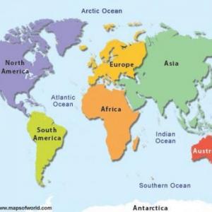 CONTINENT AND OCEANS