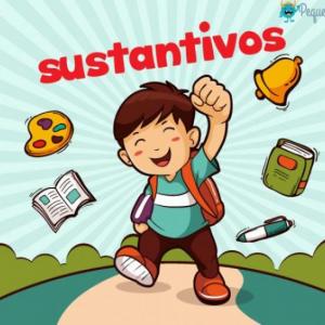 Imagen de portada del videojuego educativo: SUSTANTIVOS: COMUNES Y PROPIOS, de la temática Lengua