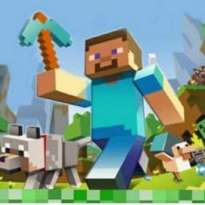 Imagen de portada del videojuego educativo: Memotest Minecraft , de la temática Cine-TV-Teatro