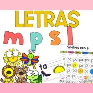 Repasando las letras M, P, S, y L.