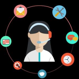 Imagen de portada del videojuego educativo: Call Center, de la temática Idiomas