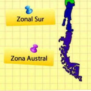 Imagen de portada del videojuego educativo: ¿Qué podemos encontrar en la zona sur de Chile?, de la temática Geografía