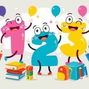 Imagen de portada del videojuego educativo: Los números de 1 al 6, de la temática Matemáticas