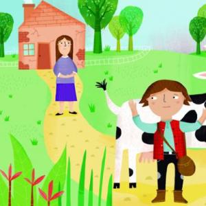 Imagen de portada del videojuego educativo: Jack y las Habichuelas Magicas, de la temática Literatura