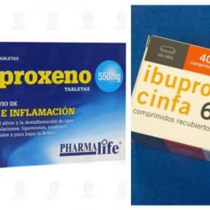 Naproxeno y Ibuprofeno