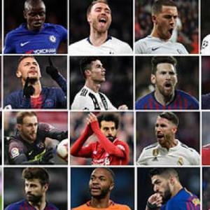 Jugadores top del barcelona y real madrid