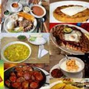 Platos y algunos de sus ingredientes