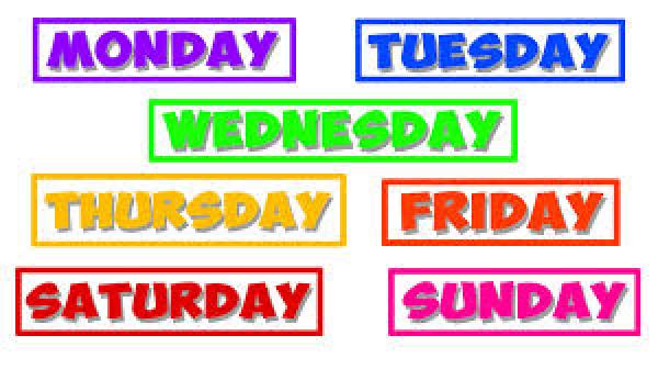 DAYS OF THE WEEK