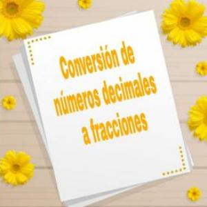Conversión de números decimales a fracciones