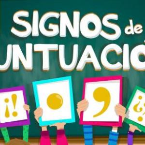 Imagen de portada del videojuego educativo: Signos de puntuación 5o., de la temática Lengua