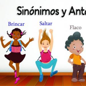 Imagen de portada del videojuego educativo: Los sinónimos y antónimos , de la temática Lengua